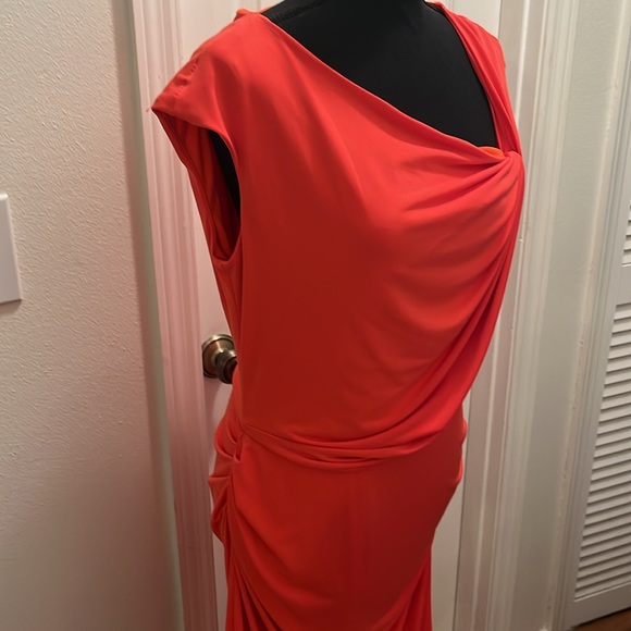 New York & Company orange toga style dress - Picture 7 of 8
